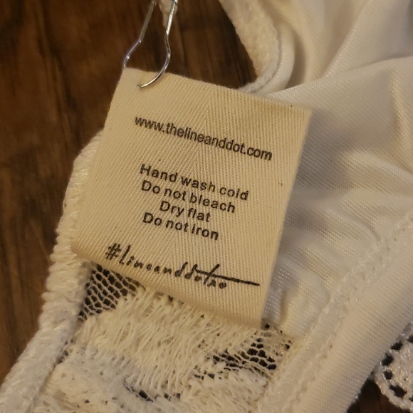 Line and Dot Francoise Bralette White Size Large - Picture 5 of 6
